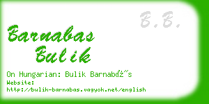 barnabas bulik business card